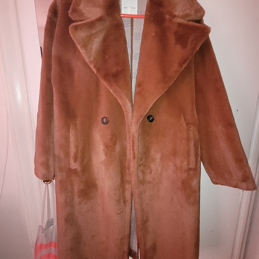 Oversized faux fur coat